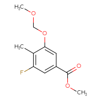 Chemical structure of methyl 3-fluoro-5-(methoxymethoxy)-4-methylbenzoate - CSSB20471580599