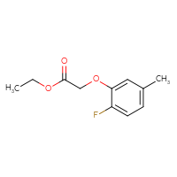 Chemical structure of ethyl 2-(2-fluoro-5-methylphenoxy)acetate - CSSB00012158524
