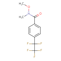 Chemical structure of N-methoxy-N-methyl-4-(1,1,2,2,2-pentafluoroethyl)benzamide - CSSB02271959449
