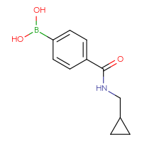 Chemical structure of {4-[(cyclopropylmethyl)carbamoyl]phenyl}boronic acid - CSSB00010510450