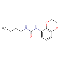 Chemical structure of 3-butyl-1-(2,3-dihydro-1,4-benzodioxin-5-yl)urea - CSSB00027790020