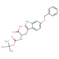 Chemical structure of (2S)-3-[6-(benzyloxy)-1H-indol-3-yl]-2-{[(tert-butoxy)carbonyl]amino}propanoic acid - CSSB14813041451