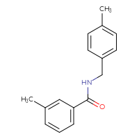 Chemical structure of 3-methyl-N-[(4-methylphenyl)methyl]benzamide - CSSB00046155645