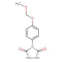 Chemical structure of 4-[4-(methoxymethoxy)phenyl]-1,2,4-triazolidine-3,5-dione - CSSB00000729311