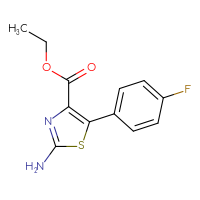 Chemical structure of ethyl 2-amino-5-(4-fluorophenyl)-1,3-thiazole-4-carboxylate - CSSB00102550063