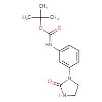 Chemical structure of tert-butyl N-[3-(2-oxoimidazolidin-1-yl)phenyl]carbamate - CSSB00012223987