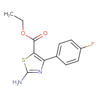 Chemical structure of ethyl 2-amino-4-(4-fluorophenyl)-1,3-thiazole-5-carboxylate - CSSB00020681605