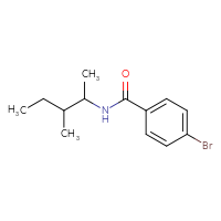 Chemical structure of 4-bromo-N-(3-methylpentan-2-yl)benzamide - CSSB00011471357