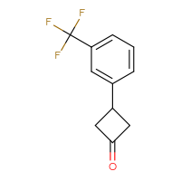 Chemical structure of 3-[3-(trifluoromethyl)phenyl]cyclobutan-1-one - CSSB00012348181