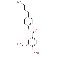 Chemical structure of N-(4-butylphenyl)-3,4-dimethoxybenzamide - CSSB00046129405