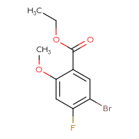 Chemical structure of ethyl 5-bromo-4-fluoro-2-methoxybenzoate - CSSB00025703278