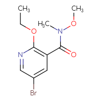 Chemical structure of 5-bromo-2-ethoxy-N-methoxy-N-methylpyridine-3-carboxamide - CSSB21151591115