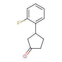 Chemical structure of 3-(2-fluorophenyl)cyclopentan-1-one - CSSB00012087971