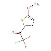 Chemical structure of 2,2,2-trifluoro-1-(2-methoxy-1,3-thiazol-5-yl)ethan-1-one - CSSB00015100652