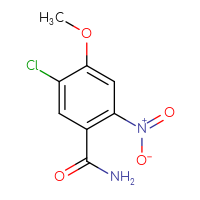Chemical structure of 5-chloro-4-methoxy-2-nitrobenzamide - CSSB00135228913