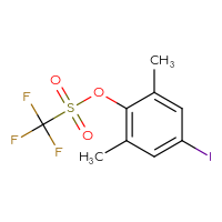 Chemical structure of 4-iodo-2,6-dimethylphenyl trifluoromethanesulfonate - CSSB14938652820