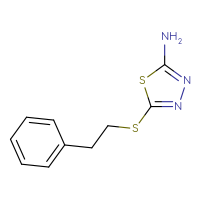 Chemical structure of 5-[(2-phenylethyl)sulfanyl]-1,3,4-thiadiazol-2-amine - CSSB00000149023