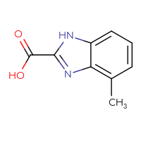 Chemical structure of 4-methyl-1H-1,3-benzodiazole-2-carboxylic acid - CSSB00000093228
