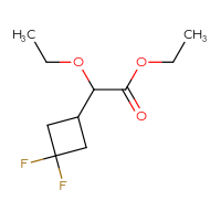 Chemical structure of ethyl 2-(3,3-difluorocyclobutyl)-2-ethoxyacetate - CSSB06655516594