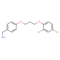 Chemical structure of 1-{4-[3-(2,4-dichlorophenoxy)propoxy]phenyl}methanamine - CSSB00000754723