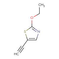 Chemical structure of 2-ethoxy-5-ethynyl-1,3-thiazole - CSSB02495388315