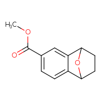 Chemical structure of methyl 11-oxatricyclo[6.2.1.0²,⁷]undeca-2,4,6-triene-4-carboxylate - CSSB01978910069