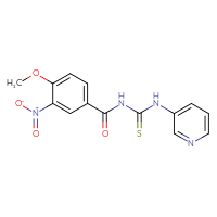 Chemical structure of 3-(4-methoxy-3-nitrobenzoyl)-1-(pyridin-3-yl)thiourea - CSSB00121706335