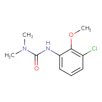 Chemical structure of 1-(3-chloro-2-methoxyphenyl)-3,3-dimethylurea - CSSB00000054545