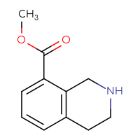 Chemical structure of methyl 1,2,3,4-tetrahydroisoquinoline-8-carboxylate - CSSB00000098573