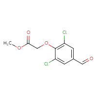Chemical structure of methyl 2-(2,6-dichloro-4-formylphenoxy)acetate - CSSB00000015568