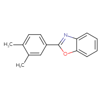 Chemical structure of 2-(3,4-dimethylphenyl)-1,3-benzoxazole - CSSB00121646421