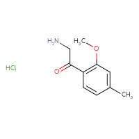 Chemical structure of 2-amino-1-(2-methoxy-4-methylphenyl)ethan-1-one hydrochloride - CSSB06726388322