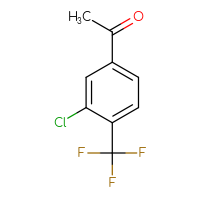 Chemical structure of 1-[3-chloro-4-(trifluoromethyl)phenyl]ethan-1-one - CSSB00010175046