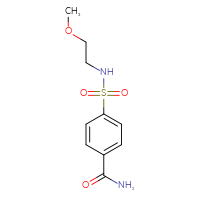 Chemical structure of 4-[(2-methoxyethyl)sulfamoyl]benzamide - CSSB00000626063
