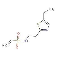 Chemical structure of N-[2-(5-ethyl-1,3-thiazol-2-yl)ethyl]ethene-1-sulfonamide - CSSB21332067771