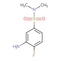 Chemical structure of 3-amino-4-fluoro-N,N-dimethylbenzene-1-sulfonamide - CSSB00000759294