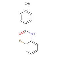 Chemical structure of N-(2-fluorophenyl)-4-methylbenzamide - CSSB00046138971