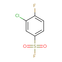 Chemical structure of 3-chloro-4-fluorobenzene-1-sulfonyl fluoride - CSSB00010269812