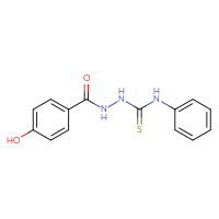 Chemical structure of 4-hydroxy-N-[(phenylcarbamothioyl)amino]benzamide - CSSB00160802368