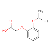 Chemical structure of 2-[2-(propan-2-yloxy)phenoxy]acetic acid - CSSB00102983820
