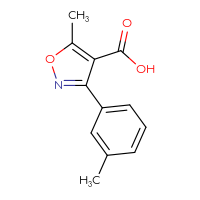Chemical structure of 5-methyl-3-(3-methylphenyl)-1,2-oxazole-4-carboxylic acid - CSSB00012015895