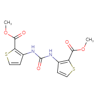 Chemical structure of methyl 3-({[2-(methoxycarbonyl)thiophen-3-yl]carbamoyl}amino)thiophene-2-carboxylate - CSSB00025683671