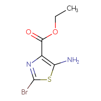 Chemical structure of ethyl 5-amino-2-bromo-1,3-thiazole-4-carboxylate - CSSB00011010333