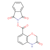Chemical structure of 1,3-dioxo-2,3-dihydro-1H-isoindol-2-yl 3-oxo-3,4-dihydro-2H-1,4-benzoxazine-8-carboxylate - CSSB00116217693