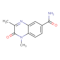 Chemical structure of 1,3-dimethyl-2-oxo-1,2-dihydroquinoxaline-6-carboxamide - CSSB02270737574