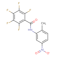 Chemical structure of 2,3,4,5,6-pentafluoro-N-(2-methyl-5-nitrophenyl)benzamide - CSSB00121678153
