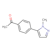 Chemical structure of 1-[4-(1-methyl-1H-pyrazol-5-yl)phenyl]ethan-1-one - CSSB00011961204