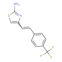 Chemical structure of 4-{2-[4-(trifluoromethyl)phenyl]ethenyl}-1,3-thiazol-2-amine - CSSB06586853411