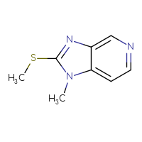 Chemical structure of 1-methyl-2-(methylsulfanyl)-1H-imidazo[4,5-c]pyridine - CSSS00016005153
