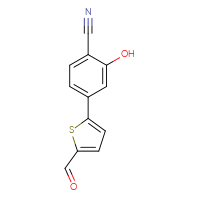 Chemical structure of 4-(5-formylthiophen-2-yl)-2-hydroxybenzonitrile - CSSB00010139623